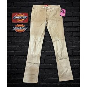 🔥Dickies Skinny🖤🤑Khaki Pants 5-Pocket Low Rise Skater Aesthetic Chino Uniform